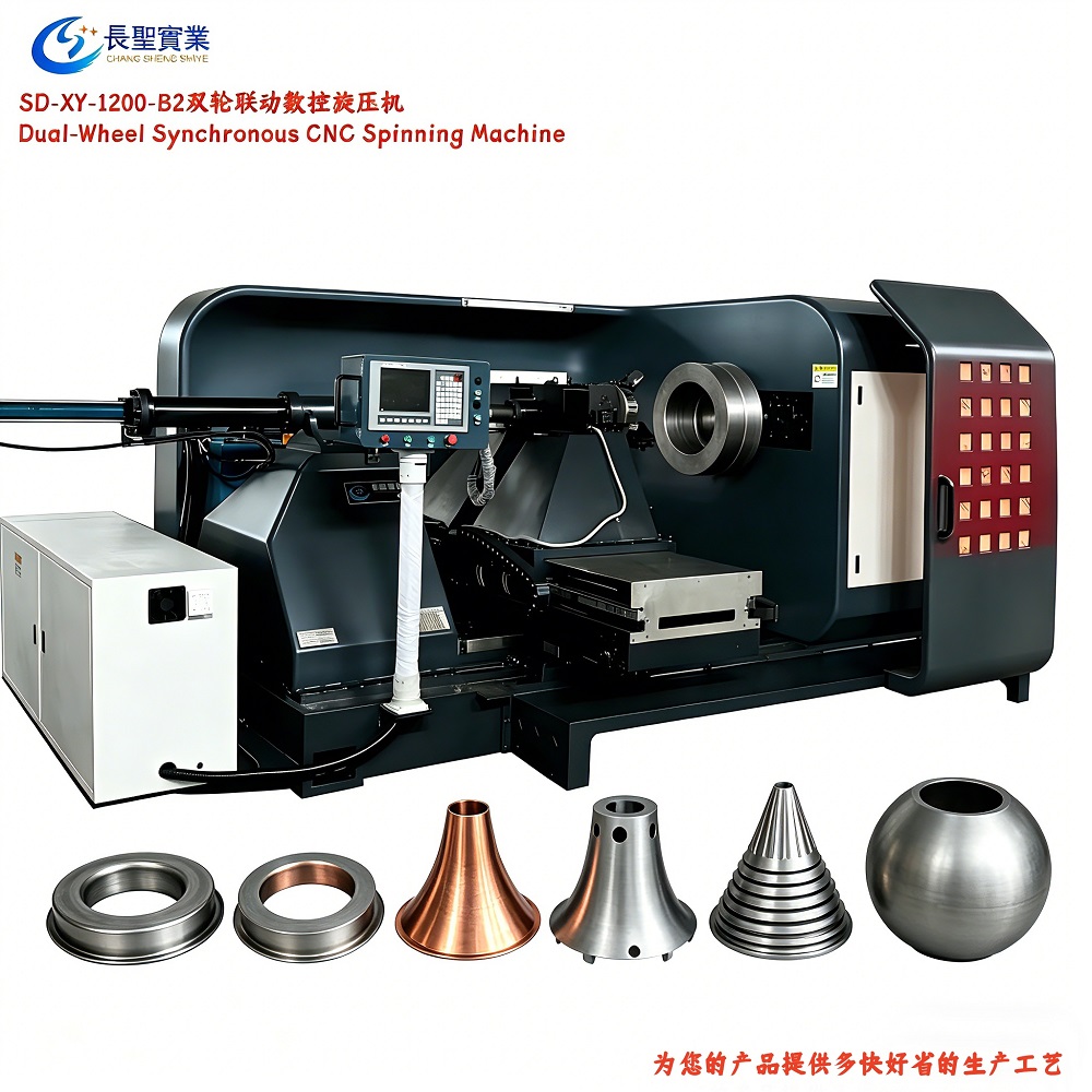 不锈钢 铝合金强力旋压 双联数控旋压机